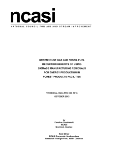 greenhouse gas and fossil fuel reduction benefits of