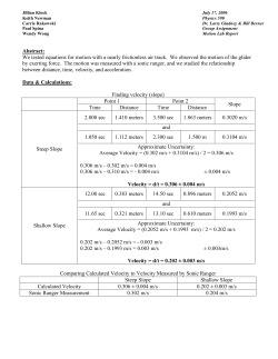 Abstract: We tested equations for motion with a nearly frictionless air