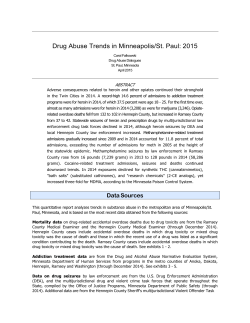 Drug Abuse Trends in Minneapolis/St. Paul Minnesota: June 2015