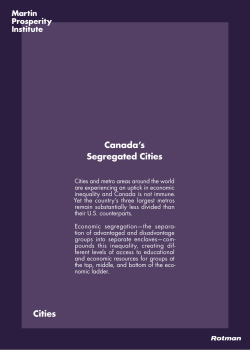 Canada`s Segregated Cities Cities