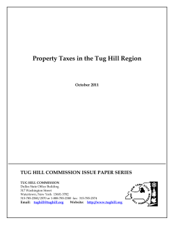 Property Taxes in the Tug Hill Region