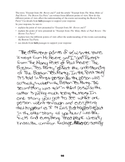 The story “Excerpt from Mr. Revere and I” and the article