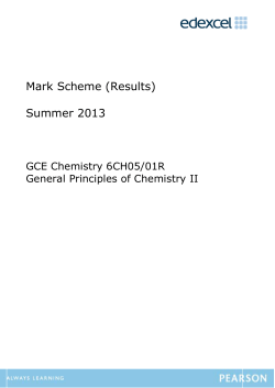 Mark scheme - Unit 5 (6CH05) - June 2013 - Edexcel