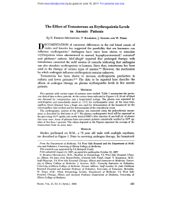 The Effect of Testosterone on Erythropoietin Levels