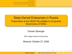 State-Owned Enterprises in Russia