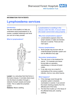 Lymphoedema services - Sherwood Forest Hospitals NHS