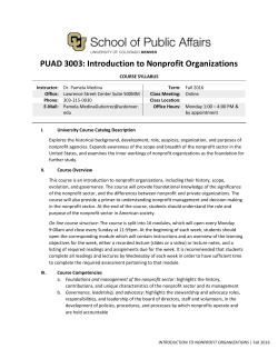 introduction to nonprofit organizations