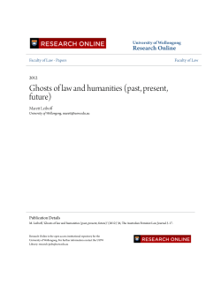 Ghosts of law and humanities (past, present, future)