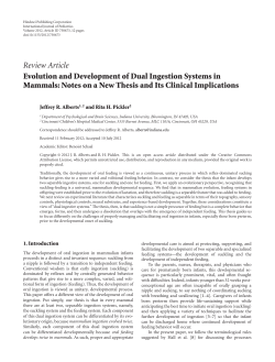 Evolution and Development of Dual Ingestion Systems in Mammals
