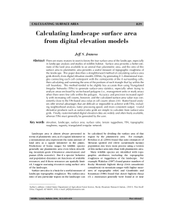 Calculating landscape surface area from digital