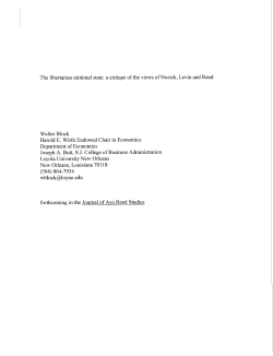The libertarian minimal state: a critique of the
