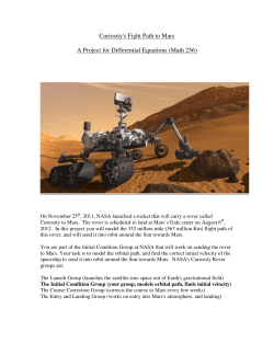 Curiosity`s Fight Path to Mars A Project for Differential Equations