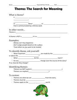 Theme: The Search for Meaning