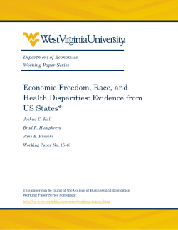 Economic Freedom, Race, and Health Disparities: Evidence from