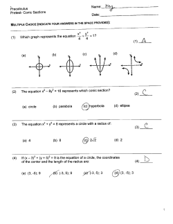 Page 1 Precalculus Name: t&ordm; &ordm; - Pretest