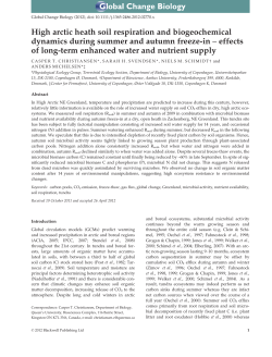 High arctic heath soil respiration and biogeochemical dynamics
