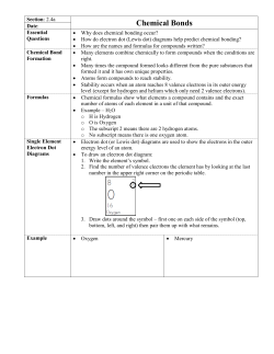 2.4a Chemical Bonds