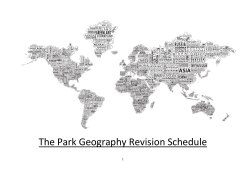 Geography revision schedule