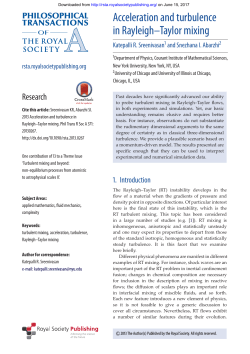 Acceleration and turbulence in Rayleigh&ndash;Taylor mixing
