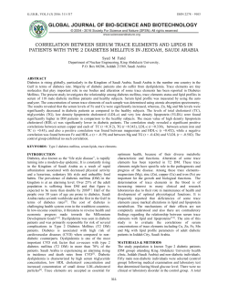 CORRELATION BETWEEN SERUM TRACE ELEMENTS AND