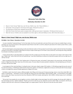 Minnesota Twins Daily Clips