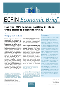 Has the EU`s leading position in global trade changed since the crisis?
