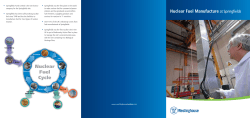Nuclear Fuel brochure - Westinghouse Nuclear