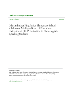 Martin Luther King Junior Elementary School Children v. Michigan