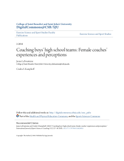 Coaching boys` high school teams: Female coaches` experiences