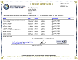 KC# 466983 - 1 The following products manufactured by Macco