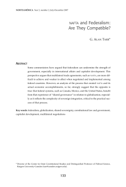 NAFTA and Federalism: Are They Compatible?