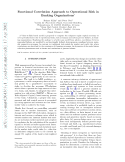 Functional Correlation Approach to Operational Risk in Banking
