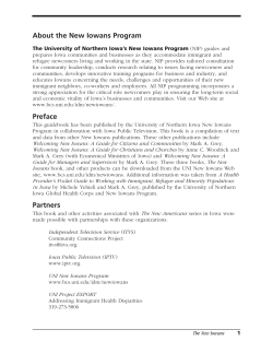 About the New Iowans Program - Iowa Center for Immigrant