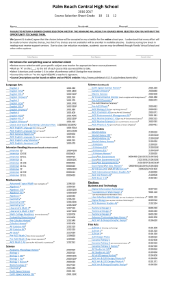 Palm Beach Central High School - The School District of Palm