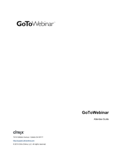 GoToWebinar Attendee Guide