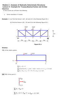 Example for Trusses,Beams,Frames and Arches