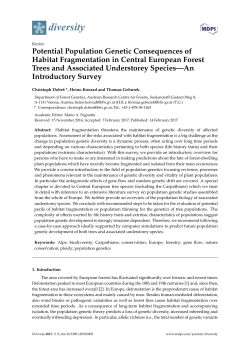 Potential Population Genetic Consequences of Habitat