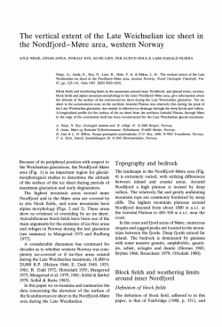 The vertical extent of the Late Weichselian ice sheet in the Nordfjord