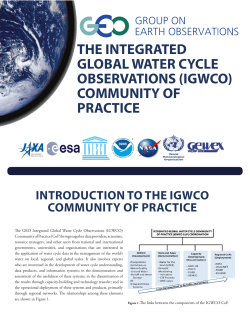 the integrated global water cycle observations (igwco