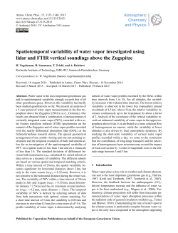 Spatiotemporal variability of water vapor investigated using lidar and