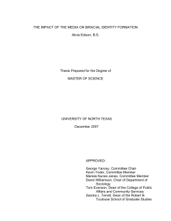 The Impact of the Media on Biracial Identity Formation