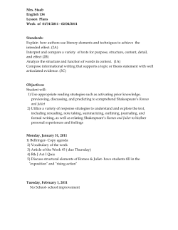 Mrs. Staab English 134 Lesson Plans Week of 01/31/2011