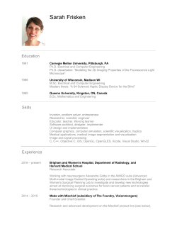 Sarah Frisken Homepage