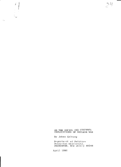 on the social and cultural implications of nuclear war