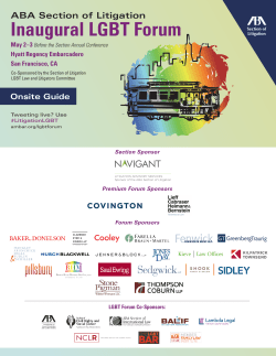 Inaugural LGBT Forum - American Bar Association