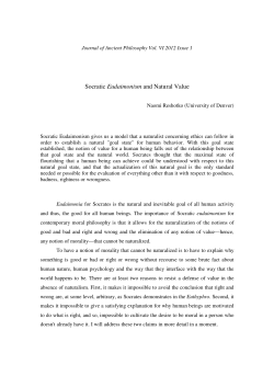 Socratic Eudaimonism and Natural Value