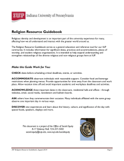 Religion Resource Guidebook - Indiana University of Pennsylvania