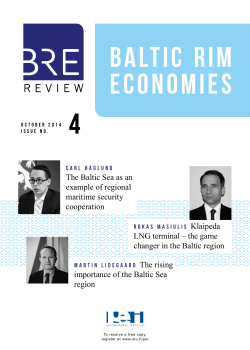The Baltic Sea as an example of regional maritime security