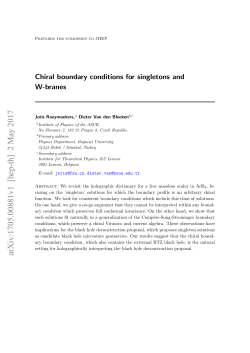 Chiral boundary conditions for singletons and W