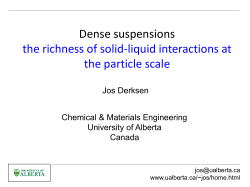 Dense suspensions the richness of solid